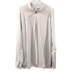 Rhone Quarter Zip Long Sleeve Shirt - White XXL